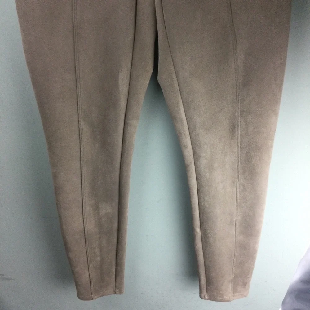 Spanx Camel Faux Suede Shaping Leggings Size Large